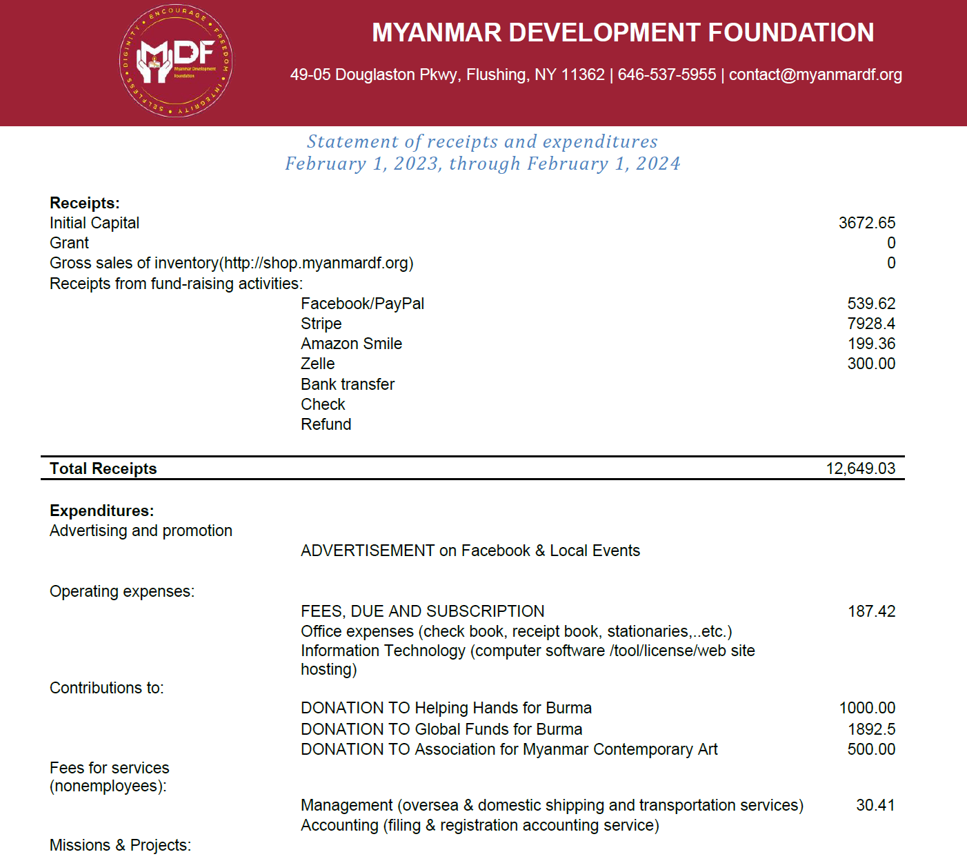 2023 Financial Statement