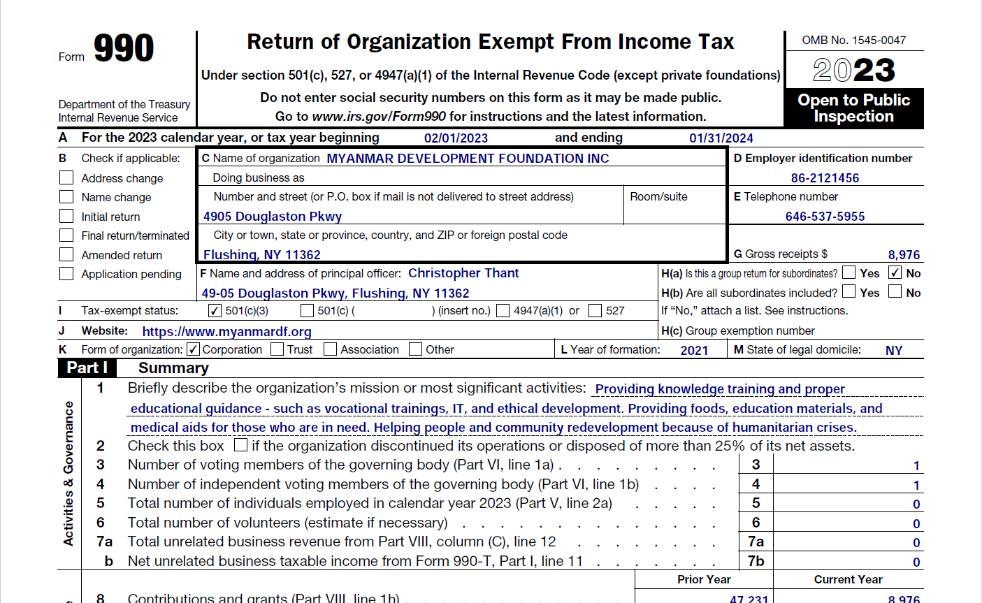 2023 IRS Form 990